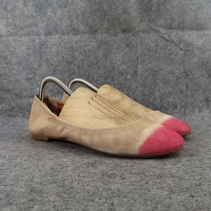 Leifnotes Shoes Womens 39 Ballet Flats Fashion Leather Anthropologie Beige Pink